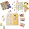CLASSIC WORLD Tablica Edukacyjna Ciało Ludzkie Układanka Klocki Puzzle dla Dzieci Dopasuj MONTESSORI 19 el. 2+