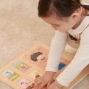 CLASSIC WORLD Tablica Edukacyjna Ciało Ludzkie Układanka Klocki Puzzle dla Dzieci Dopasuj MONTESSORI 19 el. 2+