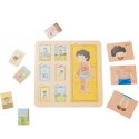 CLASSIC WORLD Tablica Edukacyjna Ciało Ludzkie Układanka Klocki Puzzle dla Dzieci Dopasuj MONTESSORI 19 el. 2+