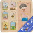 CLASSIC WORLD Tablica Edukacyjna Ciało Ludzkie Układanka Klocki Puzzle dla Dzieci Dopasuj MONTESSORI 19 el. 2+