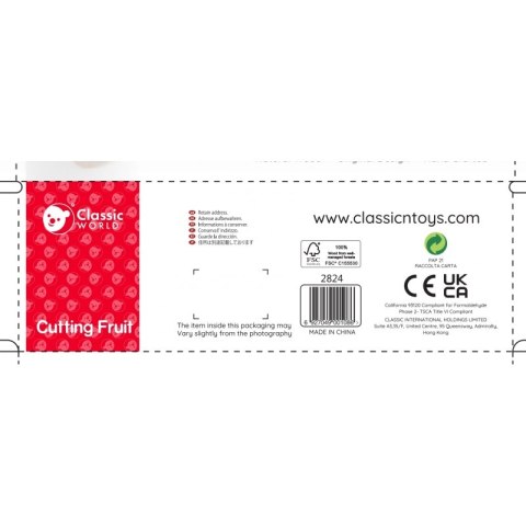 CLASSIC WORLD Drewniany Zestaw Do Krojenia Owoców na Rzepy 2+