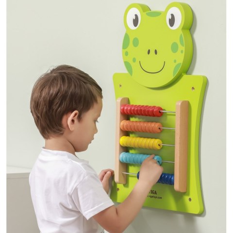 VIGA Drewniana Tablica Manipulacyjna Liczydło Żabka Certyfikat FSC Montessori 18m+