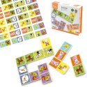 VIGA Edukacyjne Klocki Domino Drewniane gra Farma 28 elementów Montessori 3+