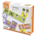 VIGA Edukacyjne Klocki Domino Drewniane gra Farma 28 elementów Montessori 3+