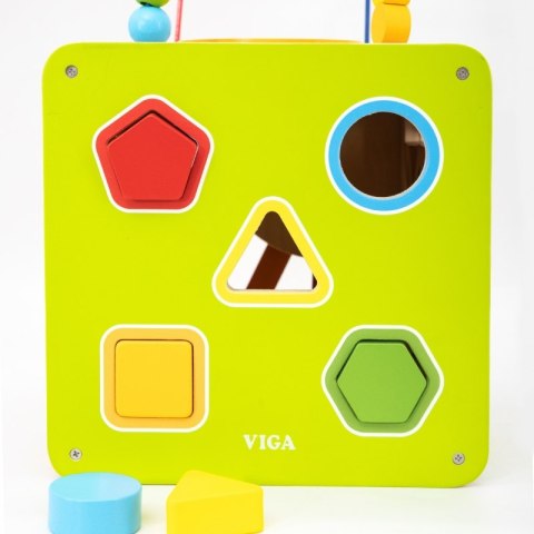 Viga Drewniana Kostka Edukacyjna 5w1 18m+