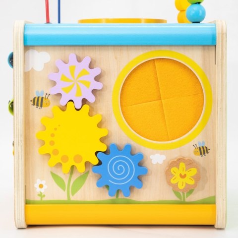 Viga Drewniana Kostka Edukacyjna 5w1 18m+