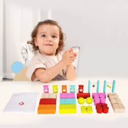 CLASSIC WORLD Drewniane Domino dla Dzieci Misie 105 el. 18m+