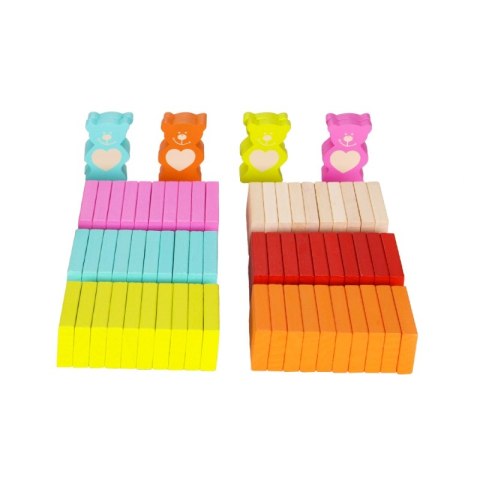 CLASSIC WORLD Drewniane Domino dla Dzieci Misie 105 el. 18m+