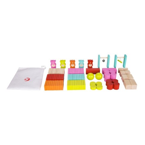 CLASSIC WORLD Drewniane Domino dla Dzieci Misie 105 el. 18m+