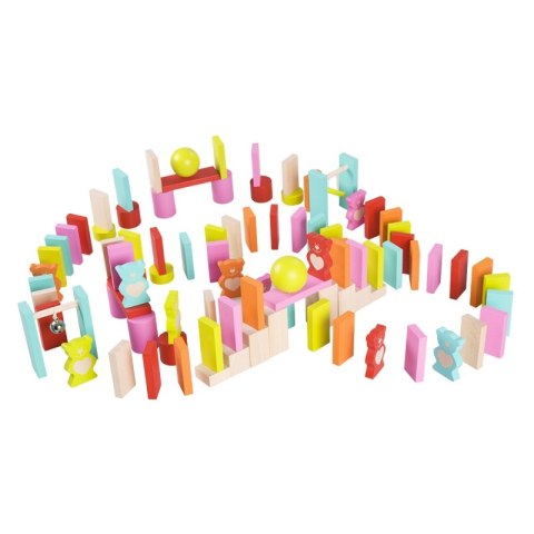 CLASSIC WORLD Drewniane Domino dla Dzieci Misie 105 el. 18m+