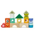 CLASSIC WORLD Drewniane Klocki Sensoryczne 7 Funkcji Układanka Multifunkcyjna Kształty Dźwięk MONTESSORI 14 el. 18m+