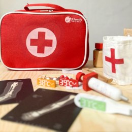 CLASSIC WORLD Drewniany Zestaw Walizka Małego Doktora Lekarza 19 el. 3+