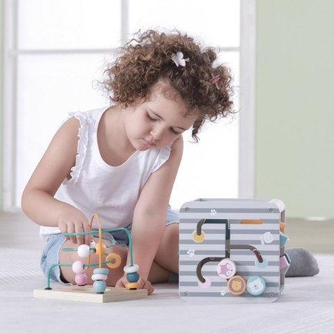 VIGA PolarB Activity Box Drewniane Edukacyjne Centrum Gier 5w1 kostka 18m+