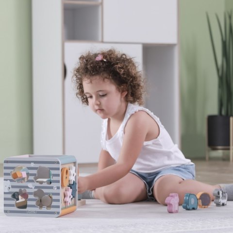 VIGA PolarB Activity Box Drewniane Edukacyjne Centrum Gier 5w1 kostka 18m+