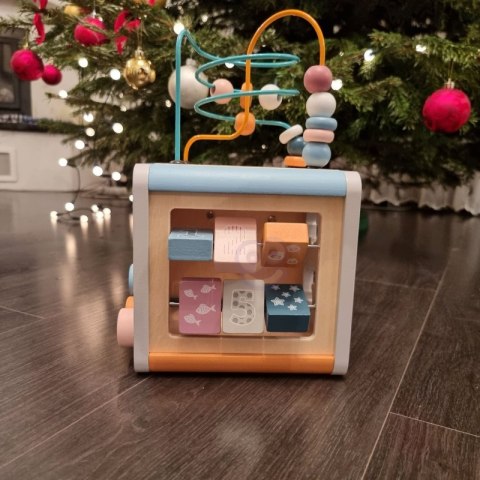 VIGA PolarB Activity Box Drewniane Edukacyjne Centrum Gier 5w1 kostka 18m+
