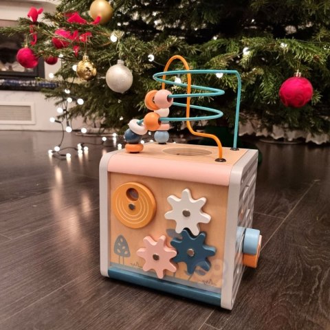 VIGA PolarB Activity Box Drewniane Edukacyjne Centrum Gier 5w1 kostka 18m+