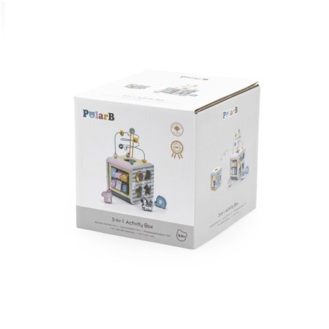 VIGA PolarB Activity Box Drewniane Edukacyjne Centrum Gier 5w1 kostka 18m+