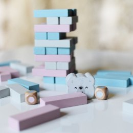 VIGA PolarB Drewniana Gra Wieża Układanka Pastelowa 3+