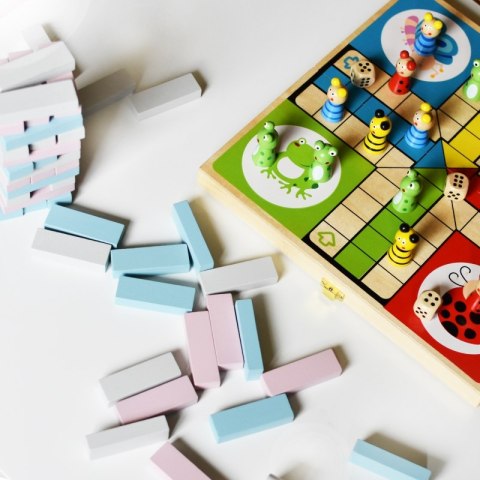 VIGA PolarB Drewniana Gra Wieża Układanka Pastelowa 3+