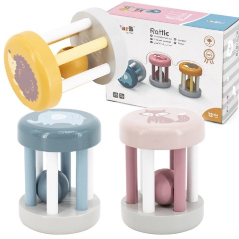 VIGA PolarB Drewniana Grzechotka Ze Zwierzątkiem 6m+