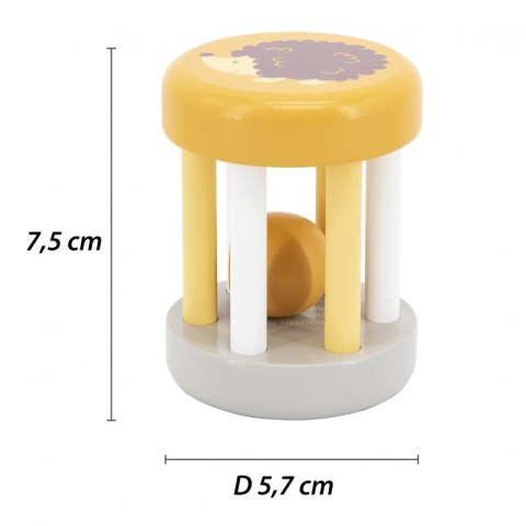 VIGA PolarB Drewniana Grzechotka Ze Zwierzątkiem 6m+