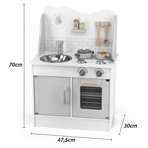 VIGA PolarB Drewniana Kuchnia z Akcesoriami Eco Gray 3+