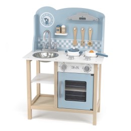VIGA PolarB Drewniana Kuchnia z Akcesoriami Silver - Blue 3+
