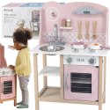 VIGA PolarB Drewniana Kuchnia z Akcesoriami Silver - Pink 3+