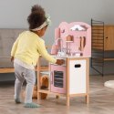 VIGA PolarB Drewniana Kuchnia z Akcesoriami Silver - Pink 3+