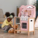 VIGA PolarB Drewniana Kuchnia z Akcesoriami Silver - Pink 3+