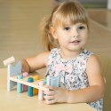 VIGA PolarB Drewniana Ławeczka Przebijanka Wbijanka z Młotkiem - Montessori 2+