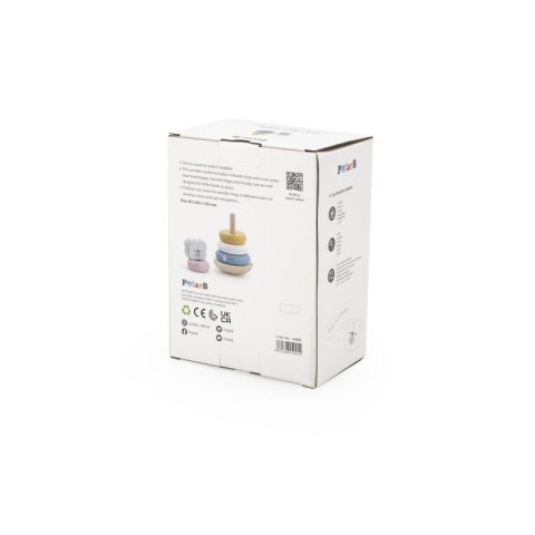 VIGA PolarB Drewniana Piramidka edukacyjna - Miś Polarny 18m+