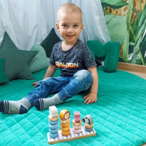 VIGA PolarB Drewniana Układanka Edukacyjna ze Zwierzątkami Montessori 2+