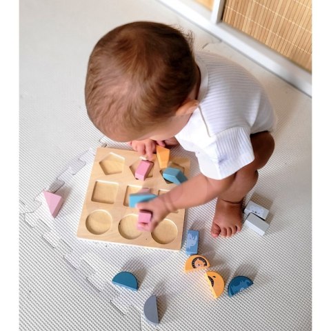 VIGA PolarB Drewniana Układanka Klocki - Zwierzątka 18m+