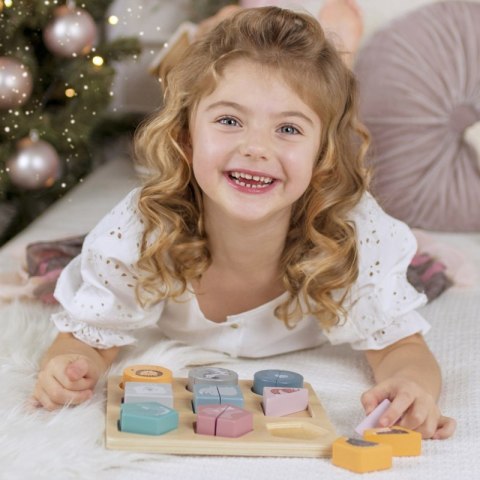 VIGA PolarB Drewniana Układanka Klocki - Zwierzątka 18m+