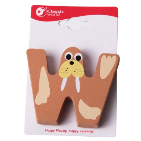 CLASSIC WORLD Drewniana Literka W 3+