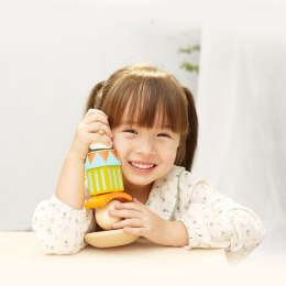 CLASSIC WORLD Drewniana Układanka Piramidka Klocki Balansujący Wesoły Klaun 18m+