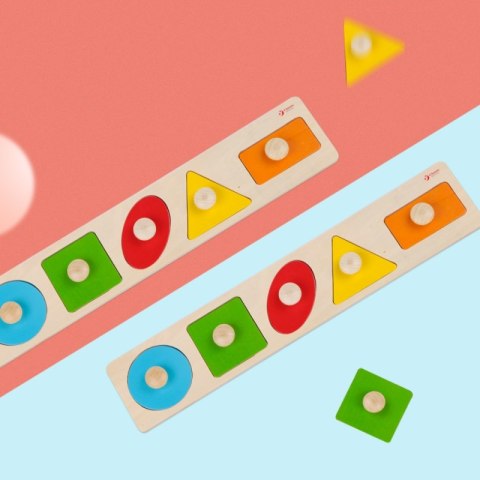 CLASSIC WORLD Układanka MONTESSORI dla Dzieci Nauka Kształtów Figur Kolorów 7 el. 12m+