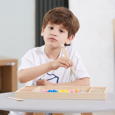 VIGA Drewniana Gra Kulki Złap i Dopasuj Układanka Montessori 3+
