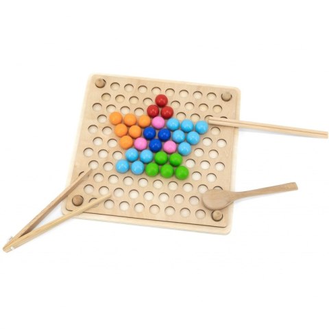 VIGA Drewniana Gra Kulki Złap i Dopasuj Układanka Montessori 3+