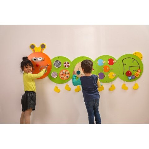 VIGA Drewniana Tablica Gąsienica Certyfikat FSC Montessori 18m+