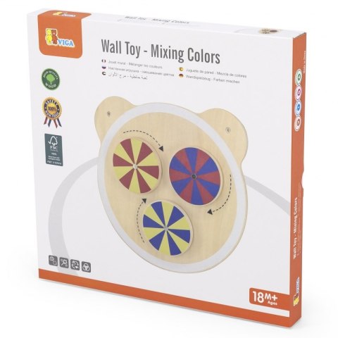 VIGA Drewniana Tablica Kolory Certyfikat FSC Montessori 18m+