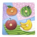VIGA Drewniane Puzzle z Pinezkami Owoce 12m+