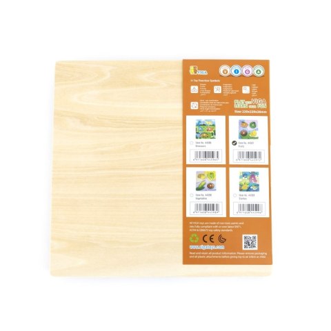 VIGA Drewniane Puzzle z Pinezkami Owoce 12m+
