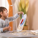 VIGA Drewniany Zegar Nauka Zegara Czasu Montessori 3+