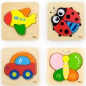 VIGA Pierwsze drewniane Puzzle maluszka Miś 18m+