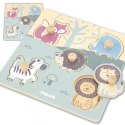 VIGA PolarB Drewniane Puzzle Zwierzęta z Pinezkami 12m+