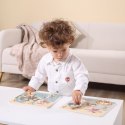 VIGA PolarB Drewniane Puzzle Zwierzęta z Pinezkami 12m+