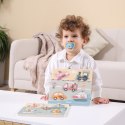 VIGA PolarB Drewniane Puzzle Zwierzęta z Pinezkami 12m+