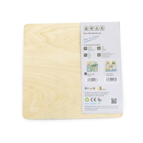 VIGA PolarB Drewniane Puzzle Zwierzęta z Pinezkami 12m+